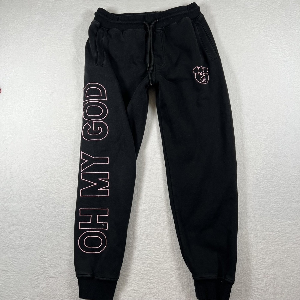 Shane Dawson Sweatpants Mens Medium Black Fleece Joggers OH MY GOD Merch Graphic